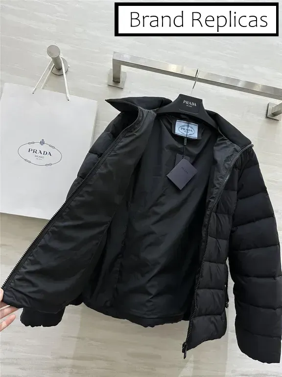 Prada waist lapel down jacket